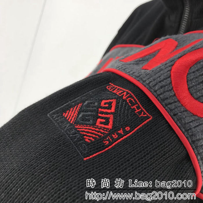 GVC紀梵希 18ss秋冬新款 黑灰撞色拼接 毛呢外套 ydi1141